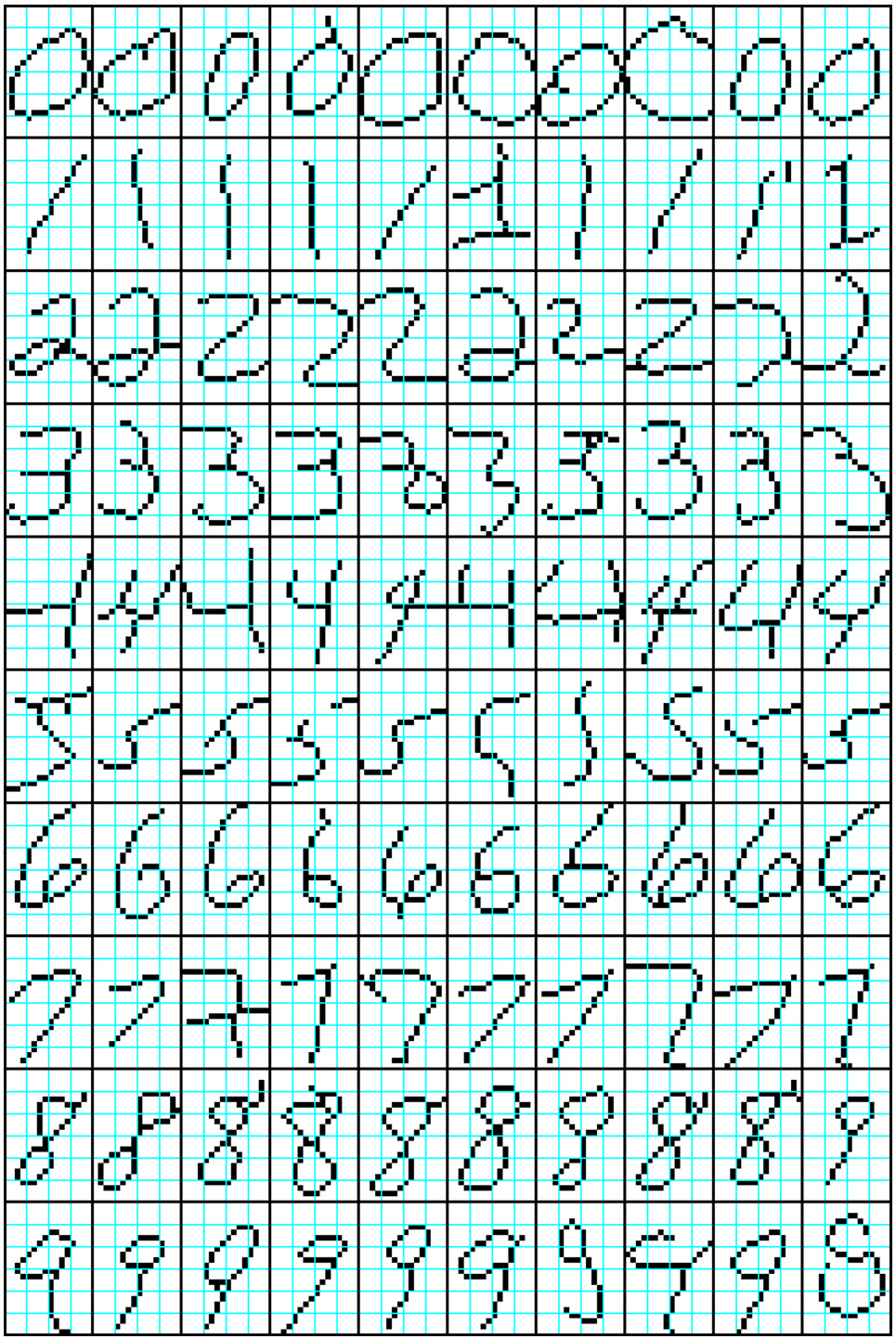 MNIST preprocessed examples